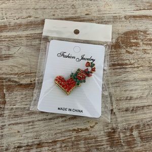 Stocking Christmas Brooch